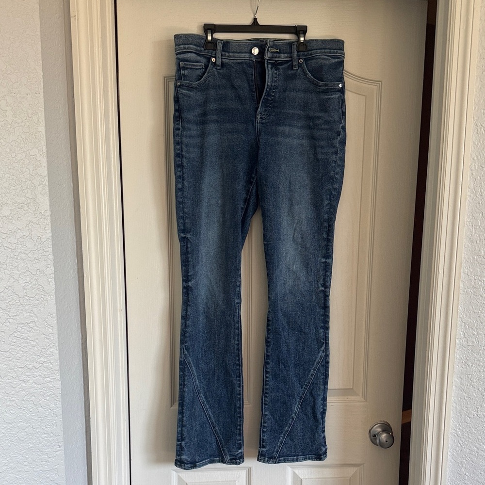 Express Dark Blue Straight Leg Jeans